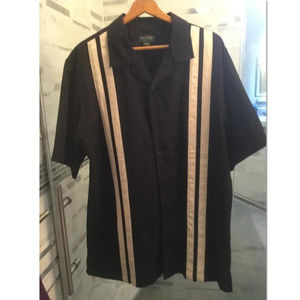 David Tylor Men's Bowling Shirt XL TL Black/White